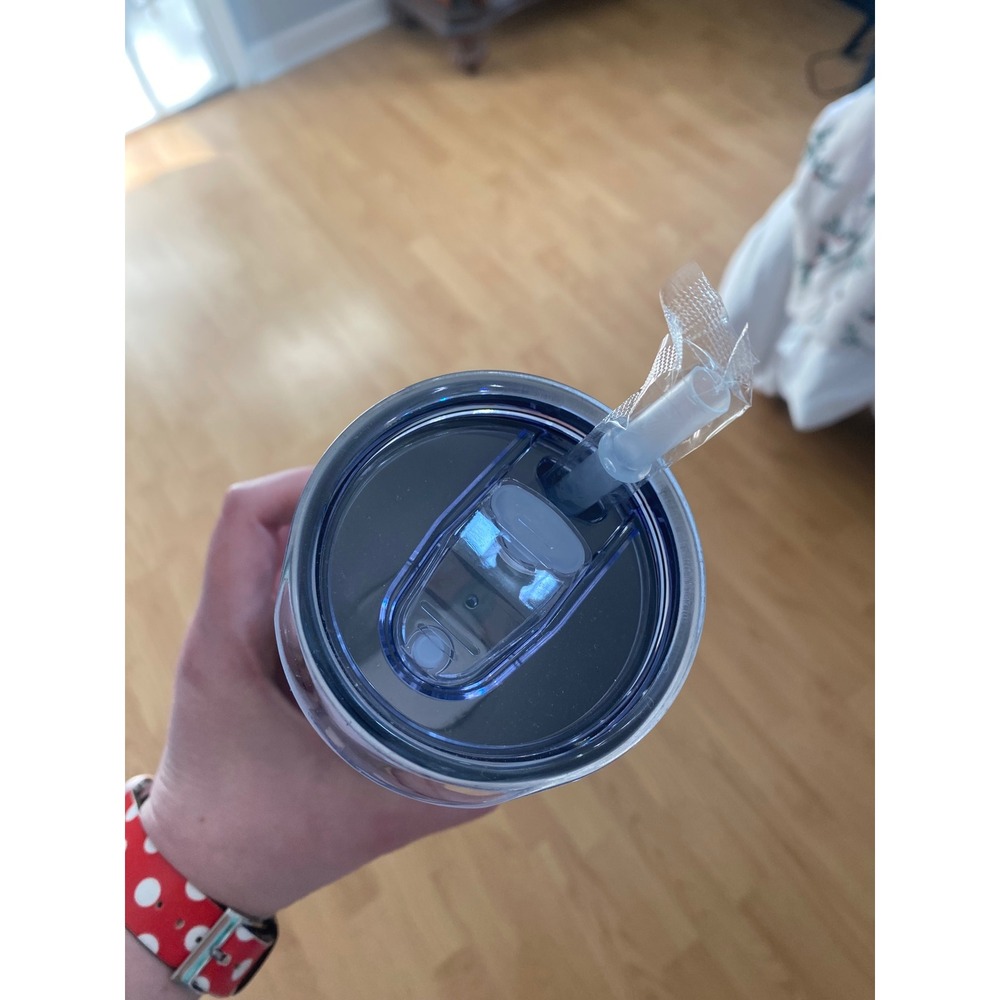 Tumbler Cup Unisex OS White Pickleball Graphic Insulated Skinny Travel Mug Straw - Picture 8 of 8
